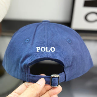 Ralph Lauren Hat Classic Navy Baseball Cap with White Pony Embroidery