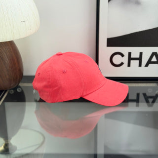 Ralph Lauren Hat Watermelon Red Baseball Cap with Navy Pony Embroidery