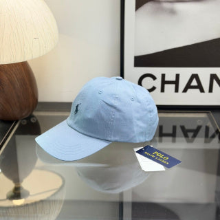 Ralph Lauren Hat Sky Blue Baseball Cap with Navy Pony Embroidery