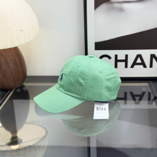 Ralph Lauren Hat Soft Aqua Green Baseball Cap with Navy Pony Embroidery