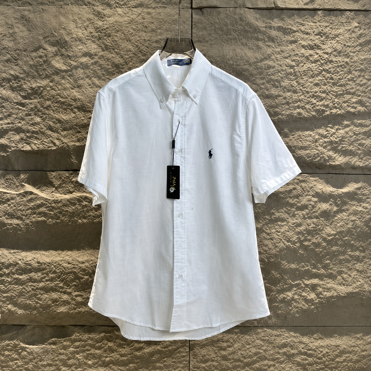 Ralph Lauren Shirt Embroidered Pony Linen Short Sleeve Casual Shirt