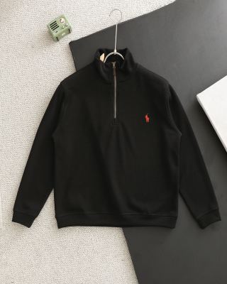 Ralph Lauren Sweatshirt Half-Zip Mock Neck Cotton Pullover