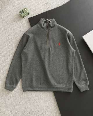 Ralph Lauren Sweatshirt Pony Embroidered Quarter-Zip Stand Collar Pullover
