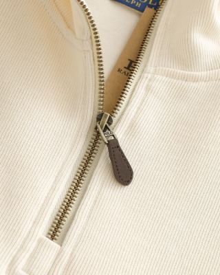Ralph Lauren Sweatshirt Half-Zip Mock Neck Cotton Pullover