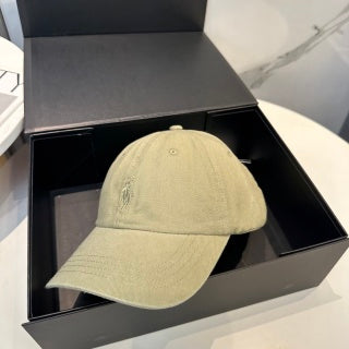 Ralph Lauren Hat Olive Khaki Tonal Pony Paneled Baseball Cap