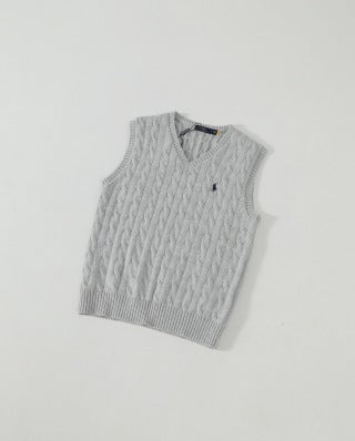 Ralph Lauren Cable Knit V-Neck Sweater Vest