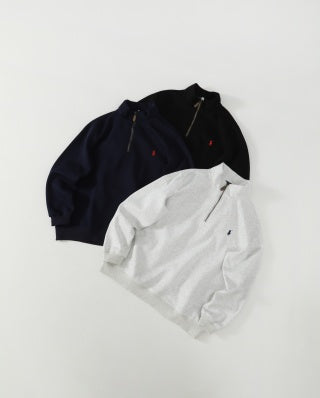Ralph Lauren Sweatshirt Pony Embroidered Half-Zip Stand Collar Pullover