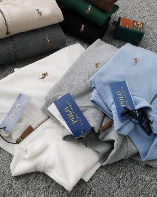 Ralph Lauren Sweatshirt Color Pony Embroidered Half-Zip Pullover