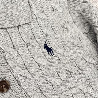 Ralph Lauren Cable Knit Collared Cardigan Sweater