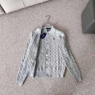 Ralph Lauren Cable Knit Collared Cardigan Sweater