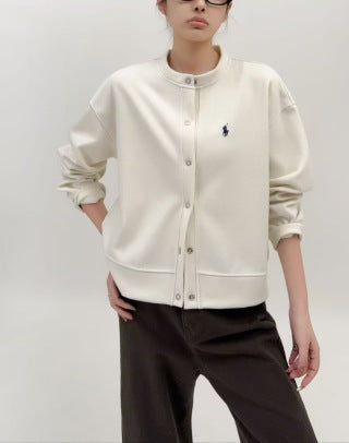 Ralph Lauren Classic Outerwear Embroidered Cardigan Jacket