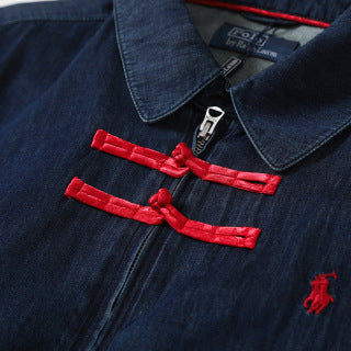 Ralph Lauren Heritage Outerwear Denim Mandarin Jacket