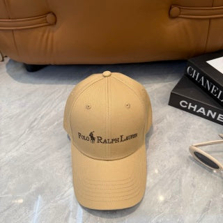 Ralph Lauren Hat Khaki Beige Baseball Cap with Front Polo Ralph Lauren Wordmark