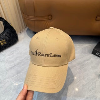 Ralph Lauren Hat Khaki Beige Baseball Cap with Front Polo Ralph Lauren Wordmark
