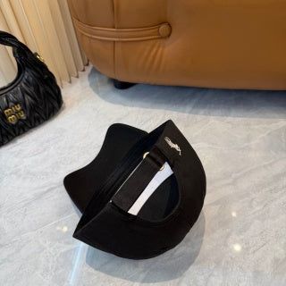 Ralph Lauren Hat Black Baseball Cap with White Polo Ralph Lauren Wordmark