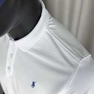 Ralph Lauren Unisex White Cotton Piqué Pony Polo Shirt