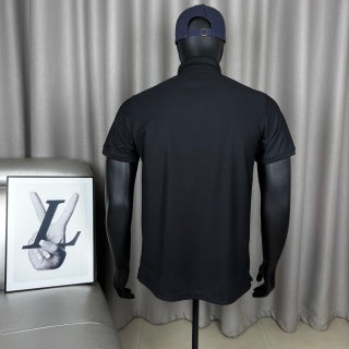 Ralph Lauren Unisex Black Cotton Piqué Pony Polo Shirt