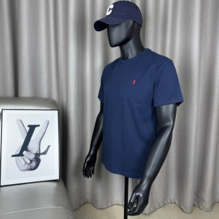 Ralph Lauren T-shirt Navy Red Pony Embroidered Cotton Crewneck Tee
