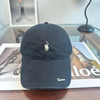 Ralph Lauren Hat Dark Navy Pony Script-Detail Baseball Cap