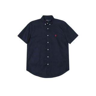 Ralph Lauren Shirt Linen Short Sleeve Classic Button Down Shirt