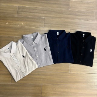 Ralph Lauren Shirt Solid Short Sleeve Embroidered Logo Shirt