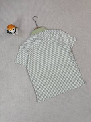 Ralph Lauren Bonded Trim Fine Stripe Polo Shirt