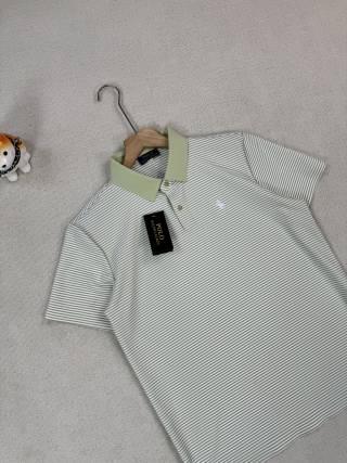 Ralph Lauren Bonded Trim Fine Stripe Polo Shirt