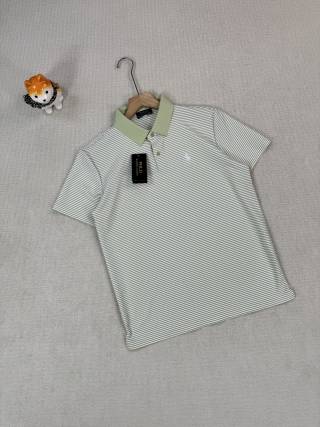 Ralph Lauren Bonded Trim Fine Stripe Polo Shirt
