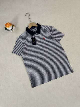 Ralph Lauren Bonded Trim Fine Stripe Polo Shirt