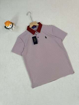 Ralph Lauren Bonded Trim Fine Stripe Polo Shirt