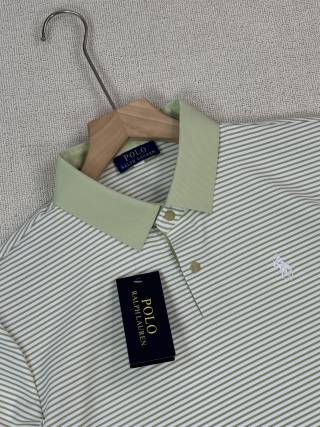 Ralph Lauren Bonded Trim Fine Stripe Polo Shirt