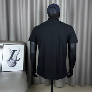 Ralph Lauren Polo Shirt Black Big Pony 03 Patch Cotton Piqué Polo