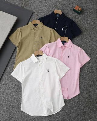 Ralph Lauren Shirt Linen Short Sleeve Button-Front Shirt