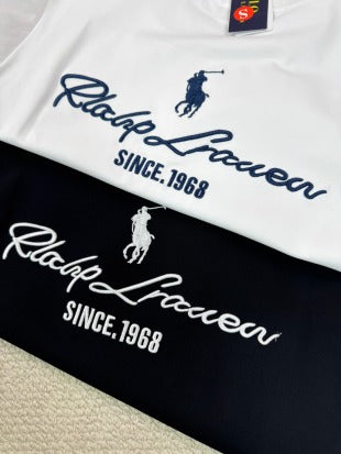 Ralph Lauren T-shirt Back Lettering Pony Logo Crew Neck Tee